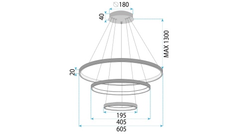 Lampa LHJ013-CP3 Black