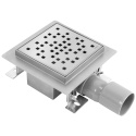 Odpływ kwadratowy REA DOTS stal szczotkowana 120x120