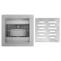 Odpływ kwadratowy REA LINE stal szczotkowana 150x150