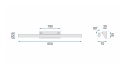 Kinkiet Led APP362-1W 55CM Chrome