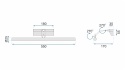Kinkiet Led APP365-1W 55CM Chrome