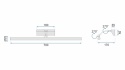 Kinkiet Led APP366-1W 70CM Chrome