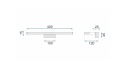 Kinkiet Led APP368-1W 40CM Chrome