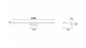 Kinkiet Led APP369-1W 60CM Chrome