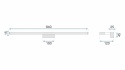 Kinkiet Led APP371-1W 90CM Chrome