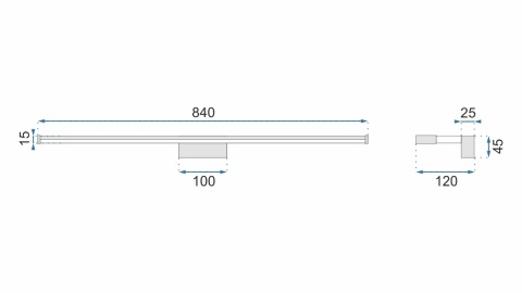 Kinkiet Led APP371-1W 90CM Chrome