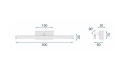 Kinkiet Led APP373-1W 50CM Black