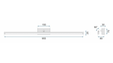 Kinkiet Led APP375-1W 100CM Black