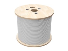 Kabel S/FTP kat.6A, sieciowy, skrętka, LSOH, Dca 4x2x23 AWG, 10Gb/s, gwarancja 10 lat, szary, 500m - Q-LANTEC