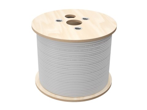 Kabel S/FTP kat.6A, sieciowy, skrętka, LSOH, Dca 4x2x23 AWG, 10Gb/s, gwarancja 10 lat, szary, 500m - Q-LANTEC