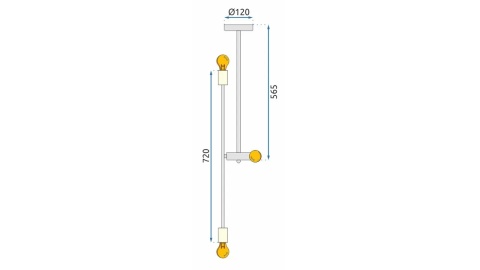 Lampa APP1114-6CP Black
