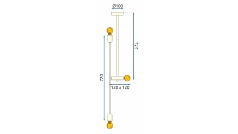 Lampa APP1115-6CP Gold