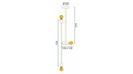 Lampa APP1116-6CP Black/Gold