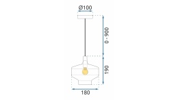 Lampa APP1121-1CP Transparent