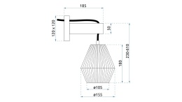 Lampa APP1149-1W Wood