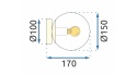 Lampa APP1156-1C Gold/White