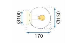 Lampa APP1156-1C Gold/White