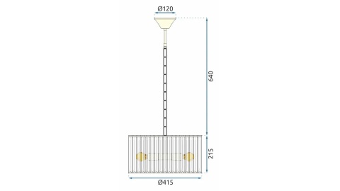 Lampa APP1157-5CP Gold