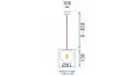 Lampa APP1165-1CP Gold/White