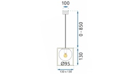 Lampa APP1165-1CP Gold/White