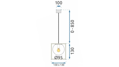 Lampa APP1165-1CP Gold/White