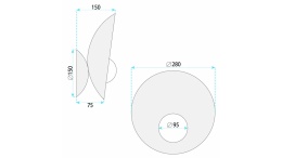 Lampa APP1188-1W Black White