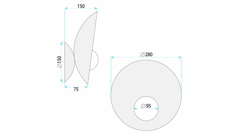 Lampa APP1188-1W Black White