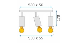 Lampa APP1243-3C Black