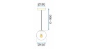 Lampa APP1249-1C Gold