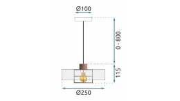 Lampa APP1250-1W Gold
