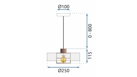 Lampa APP1250-1W Gold