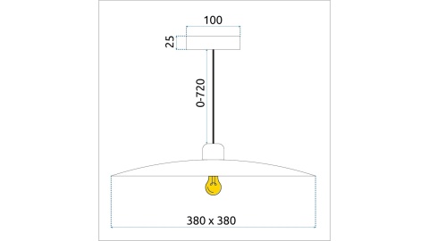 Lampa APP1289-1CP Black