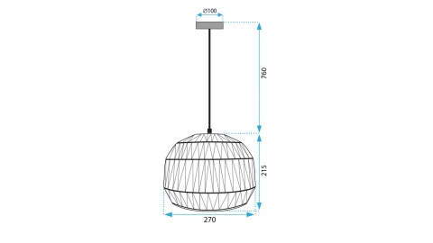 Lampa APP1292-1CP Brown