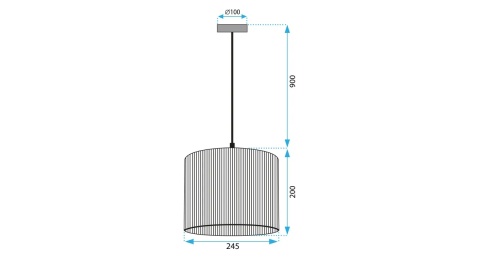 Lampa APP1323-1CP 25 cm