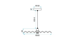 Lampa APP1353-1CP Black 30cm