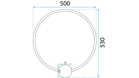 Lampa APP1389-CW Black 50cm