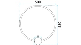 Lampa APP1398-CP Black 50cm
