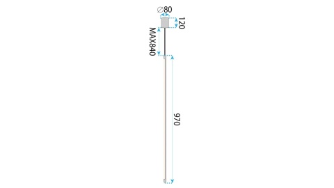 Lampa APP1414-C Gold 100cm