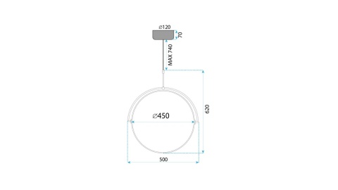 Lampa APP1427-C 50cm