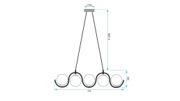 Lampa APP1440-5CP Gold