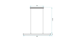 Lampa APP1447-CP Black 80 cm
