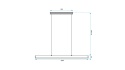 Lampa APP1448-CP Black 100cm