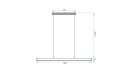 Lampa APP1448-CP Black 100cm