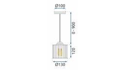 Lampa APP511-1CP Black
