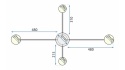 Lampa APP519-4C Black