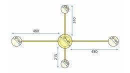 Lampa APP520-4C Gold
