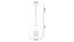 Lampa APP556-1CP Gold 30cm