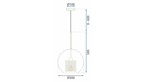 Lampa APP556-1CP Gold 30cm