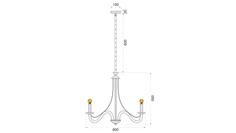 Lampa APP647-5CP Black