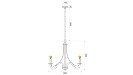 Lampa APP648-8CP Black